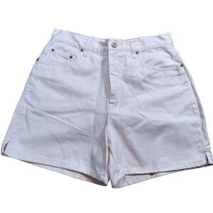 Vintage Womens Halston Jeanswear Pink Denim Jean Shorts High‎ Rise Mom Y2K Sz 10